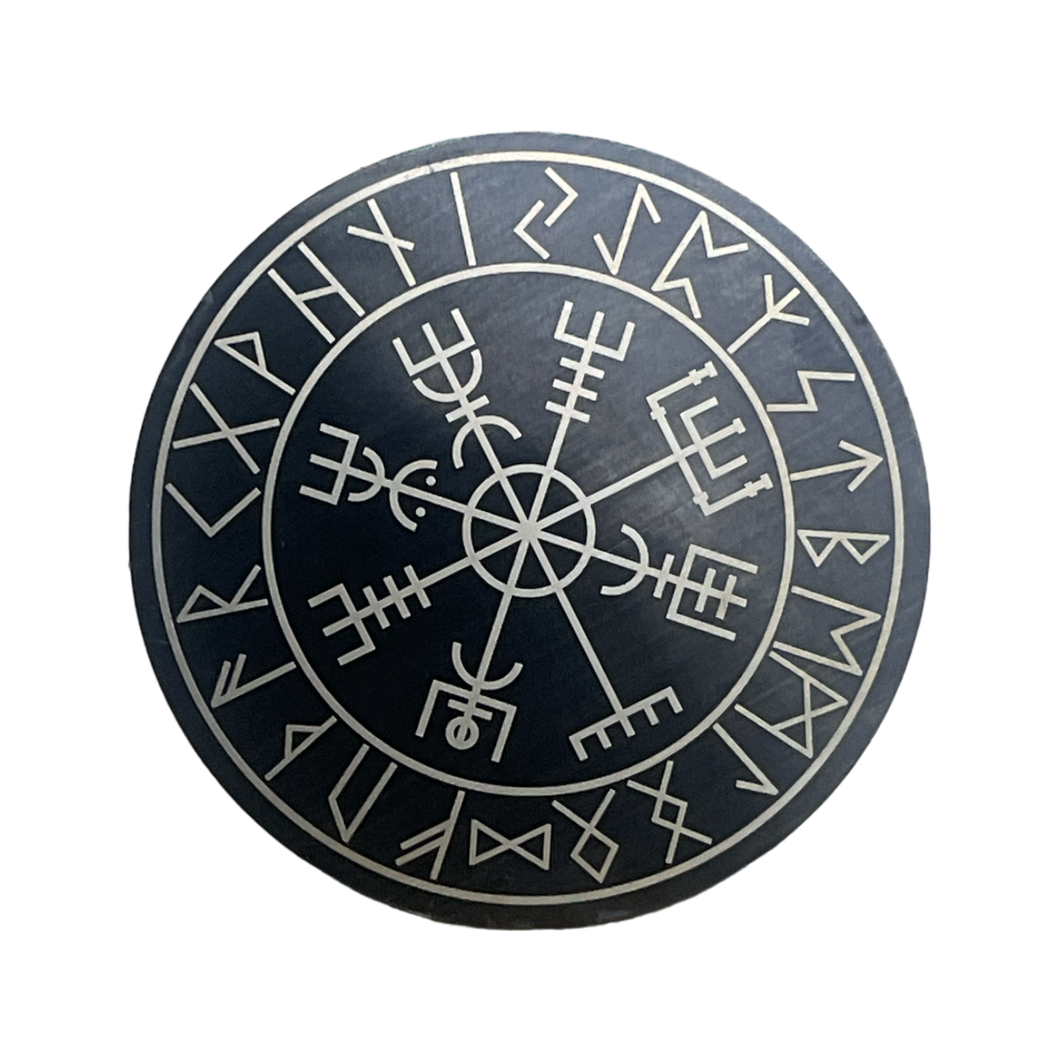 Stainless Steel Viking Compass Patch