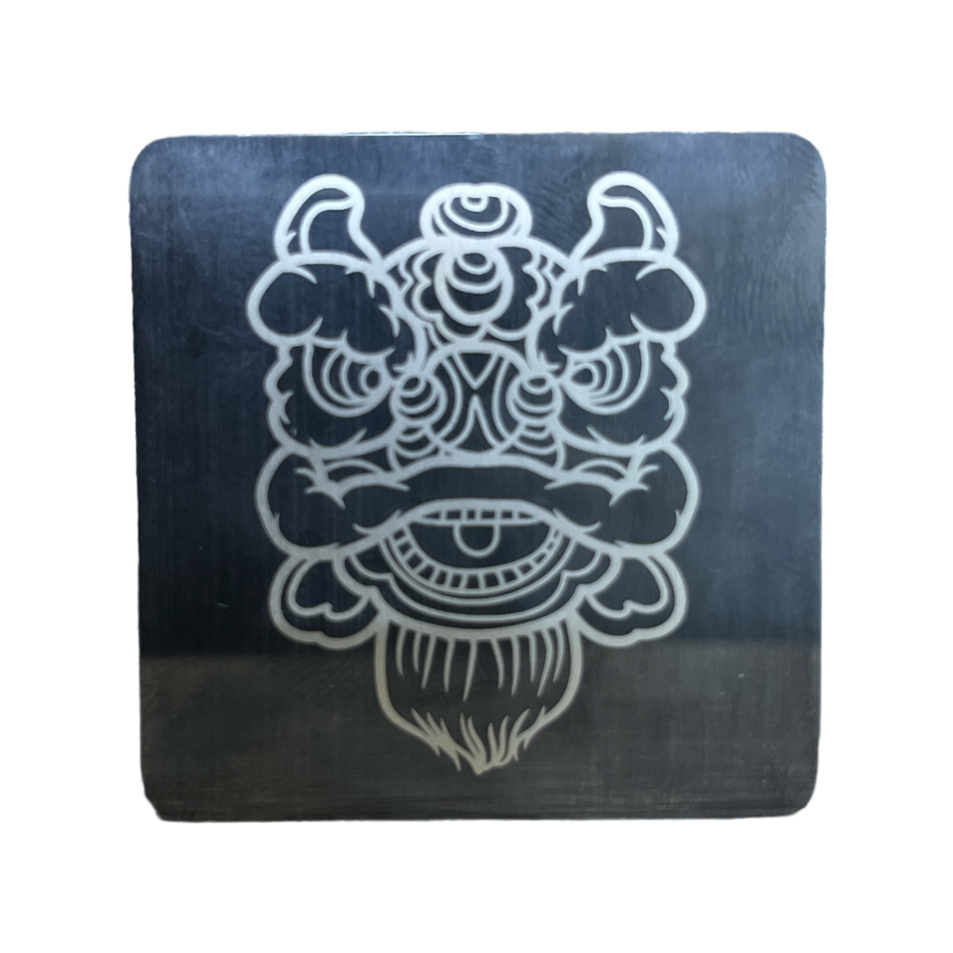 Lion Dance Head Stainless Steel Patch