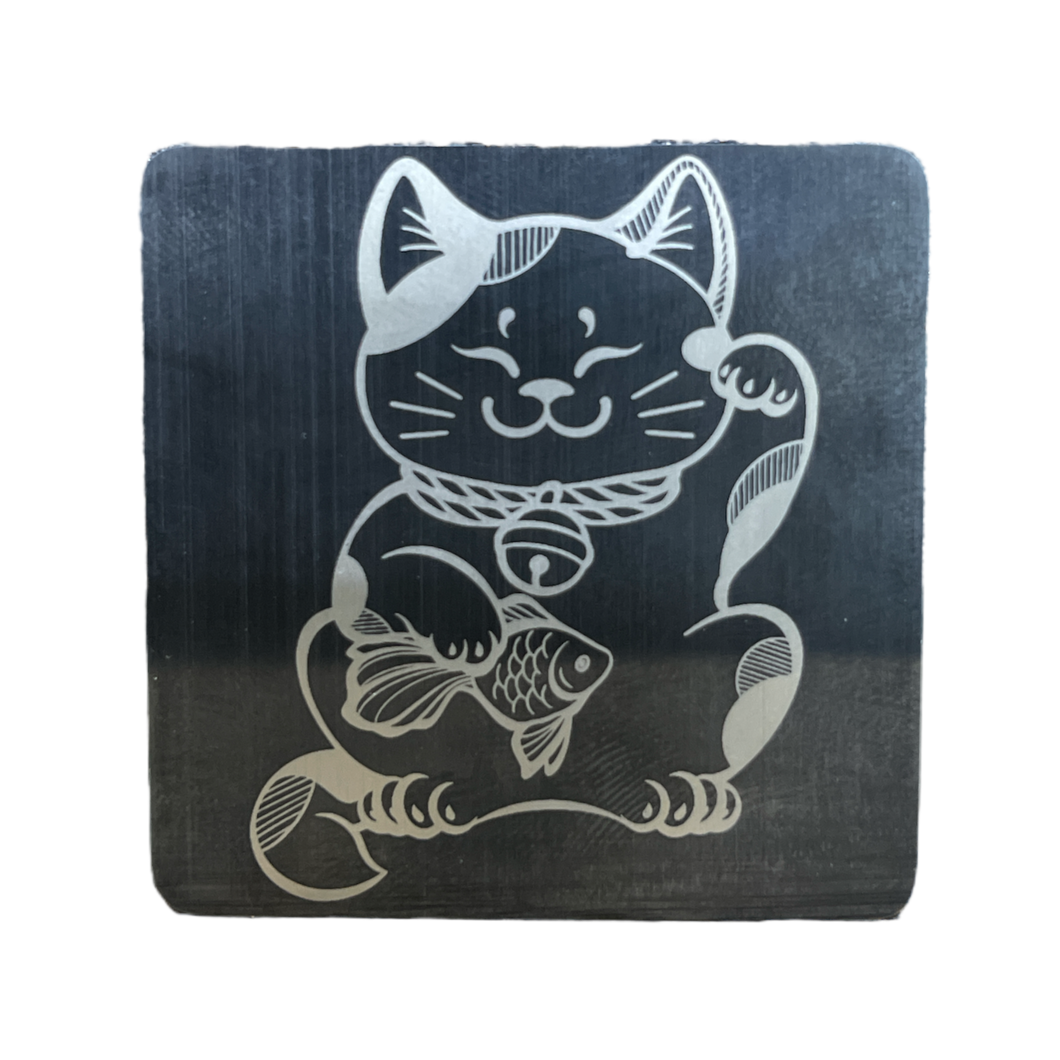 Fortune Cat 2 Stainless Steel Patch