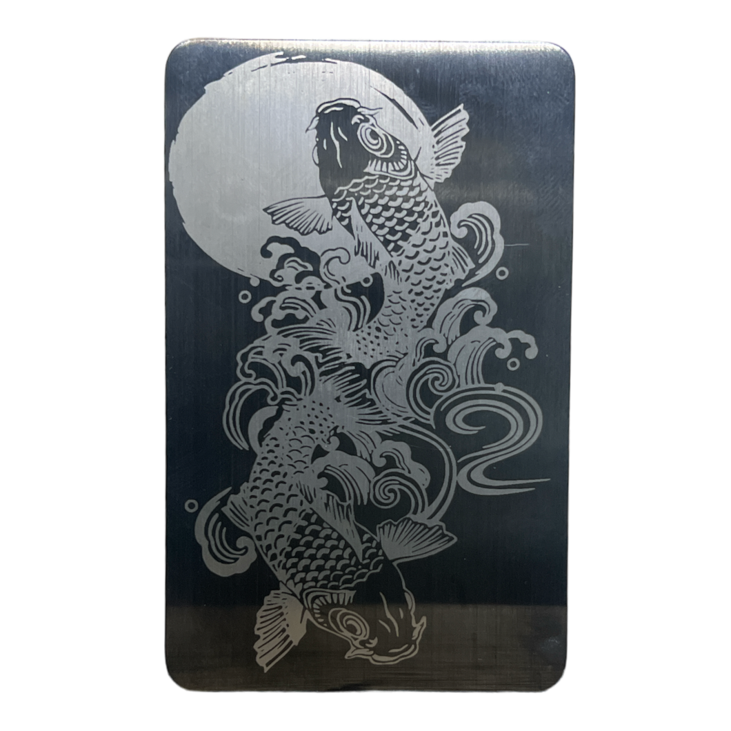 Double Koi Stainless Steel Patch